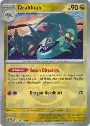 SV Prismatic Evolutions 072/131 Drakloak (MASTER BALL Pattern Holo)