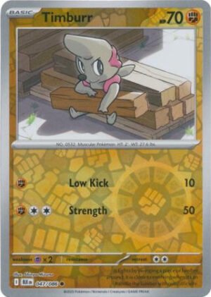 SV Black Bolt 047/086 Timburr (Reverse Holo)