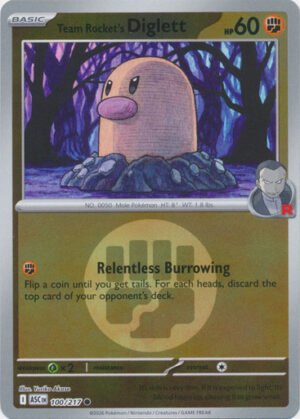 ME Ascended Heroes 100/217 Team Rocket's Diglett (Reverse Holo ENERGY SYMBOL)