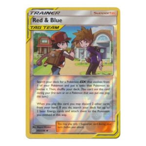 SM Cosmic Eclipse 202/236 Red & Blue (Tag Team) (Reverse Holo)