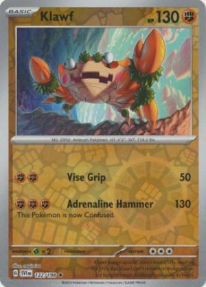 Scarlet & Violet (Base Set) 122/198 Klawf (Reverse Holo)
