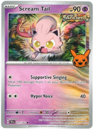 SV Temporal Forces 077/162 Scream Tail (Pikachu Pumpkin Stamp)