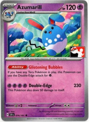 SV Surging Sparks 074/191 Azumarril (Prize Pack League Promo Non-Holo)