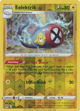 SWSH Lost Origin 060/196 Eelektrik (Reverse Holo)