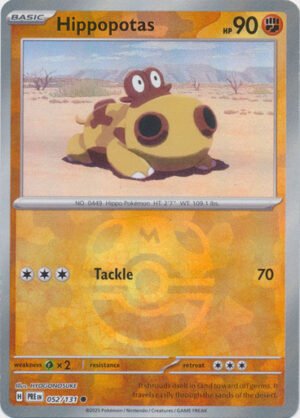 SV Prismatic Evolutions 052/131 Hippopotas (MASTER BALL Pattern Holo)