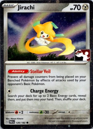SV Paradox Rift 126/182 Jirachi (Prize Pack League Promo Cosmo Holo)