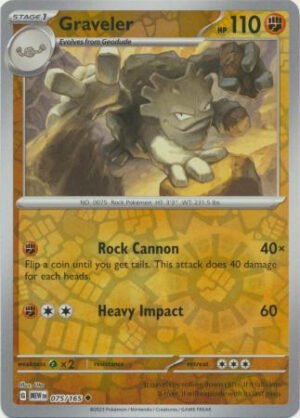 Scarlet & Violet 151 075/165 Graveler (Reverse Holo)