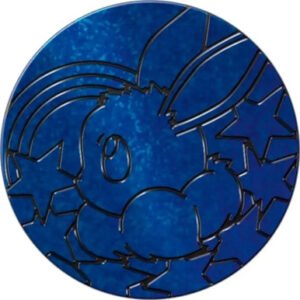 Dark Blue & Black Glitter Eevee Oversized Coin