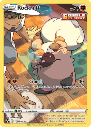 SWSH Silver Tempest TG07/TG30 Rockruff (Full Art)