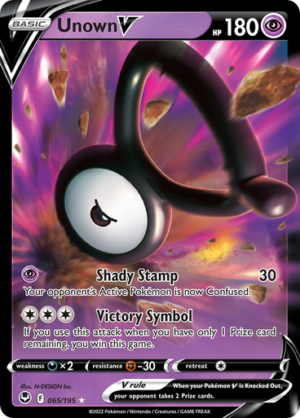SWSH Silver Tempest 065/195 Unown V (Half Art)
