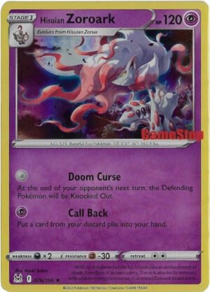 SWSH Lost Origin 076/196 Hisuian Zoroark (Gamestop Stamp)
