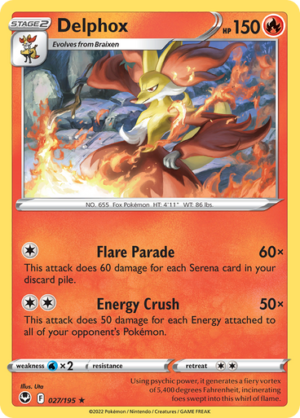 SWSH Silver Tempest 027/195 Delphox