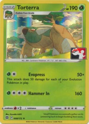 Brilliant Stars 008/172 Torterra (Prize Pack League Promo Holo)