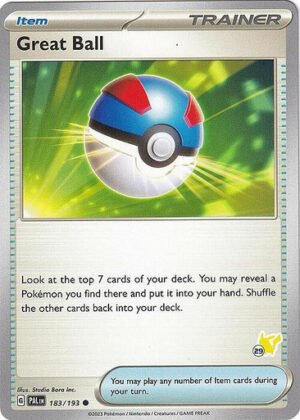 SV Paldea Evolved 183/193 Great Ball (Pikachu Symbol 29)