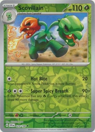 Scarlet & Violet (Base Set) 029/198 Scovillain (Reverse Holo)