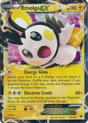 XY Base Set 46/146 Emolga EX (Half Art)