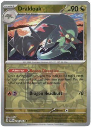 SV Twilight Masquerade 129/167 Drakloak (League Promo Stamp Reverse Holo)