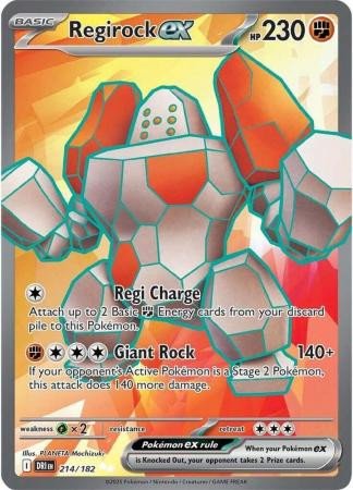 SV Destined Rivals 214/182 Regirock ex (Full Art)