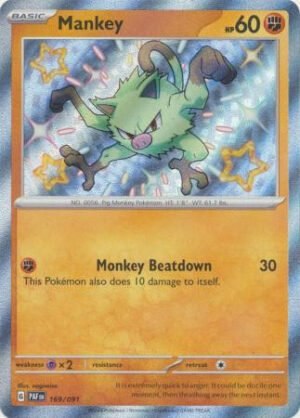 SV Paldean Fates 169/091 Mankey (Holo Shiny)
