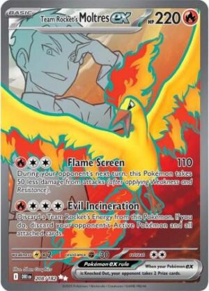 SV Destined Rivals 208/182 Team Rocket's Moltres ex (Full Art Destined Rivals Stamp)