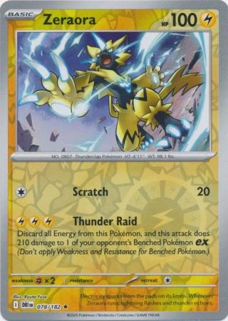 SV Destined Rivals 078/182 Zeraora (Reverse Holo)