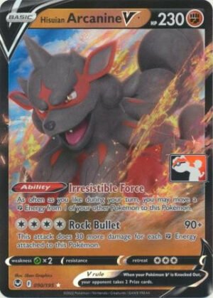 SWSH Silver Tempest 090/195 Hisuian Arcanine V (Prize Pack League Promo)