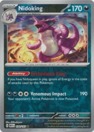 Scarlet & Violet 151 034/165 Nidoking (Reverse Holo)