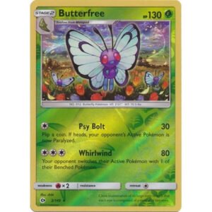 Sun and Moon (Base Set) 3/149 Butterfree (Reverse Holo)
