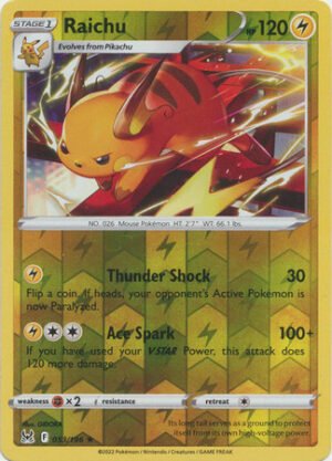 SWSH Lost Origin 053/196 Raichu (Reverse Holo)