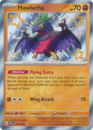 SV Paldean Fates 175/091 Hawlucha (Holo Shiny)