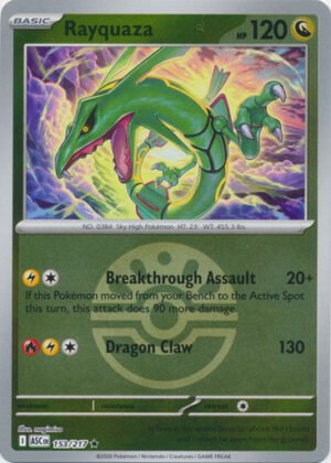 ME Ascended Heroes 153/217 Rayquaza (Reverse Holo BALL SYMBOL)