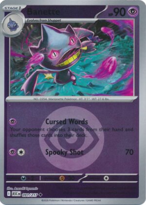 ME Ascended Heroes 091/217 Banette (Reverse Holo ENERGY SYMBOL)
