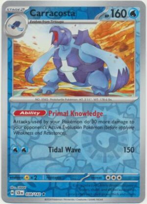 SV Stellar Crown 038/142 Carracosta (Reverse Holo)