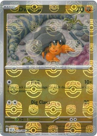 SV Black Bolt 051/086 Dwebble (MASTER BALL Reverse Holo)