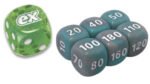 SV Temporal Forces Green Die w/ Grey & Turquoise (small) Dice