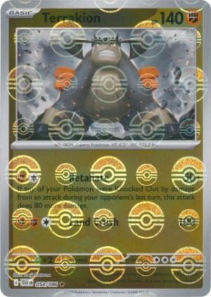SV White Flare 054/086 Terrakion (POKE BALL Reverse Holo)
