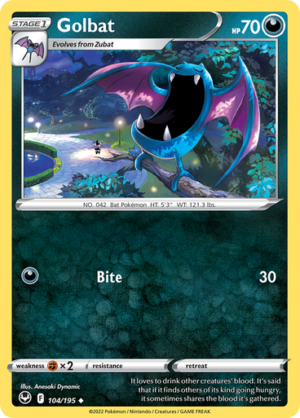 SWSH Silver Tempest 104/195 Golbat