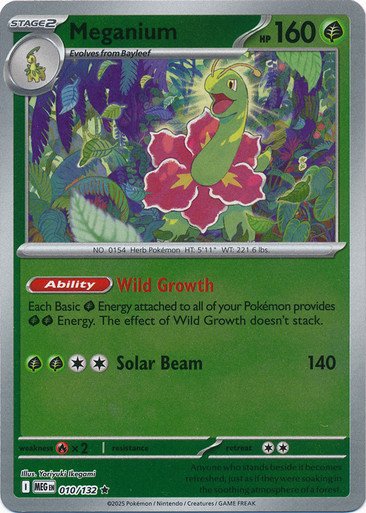 Mega Evolution 010/132 Meganium (Reverse Holo)
