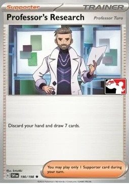 Scarlet & Violet (Base Set) 190/198 Professor's Research [Turo] (Prize Pack League Promo Non-Holo)