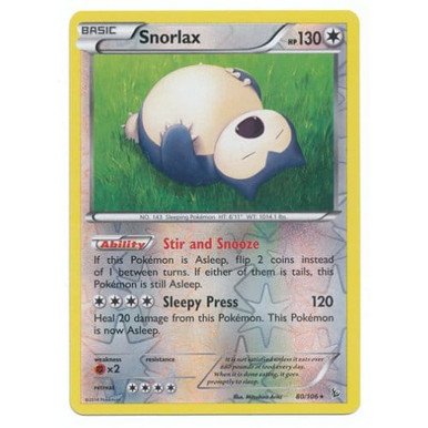 XY Flashfire 80/106 Snorlax (Reverse Holo)