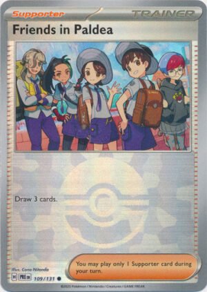 SV Prismatic Evolutions 109/131 Friends in Paldea (POKE BALL Pattern Holo)