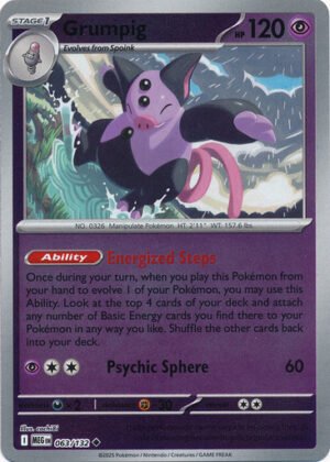 Mega Evolution 063/132 Grumpig (Reverse Holo)
