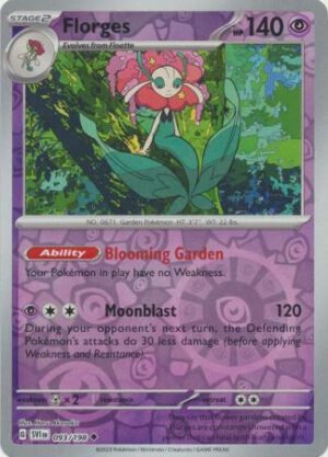 Scarlet & Violet (Base Set) 093/198 Florges (Reverse Holo)
