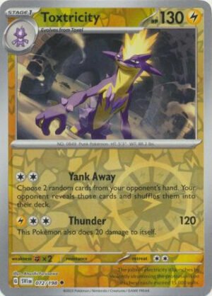Scarlet & Violet (Base Set) 072/198 Toxtricity (Reverse Holo)