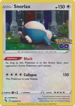 Pokemon GO 055/078 Snorlax (Cosmo Holo)