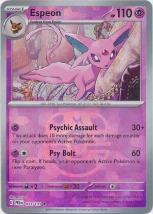 SV Prismatic Evolutions 033/131 Espeon (MASTER BALL Pattern Holo)