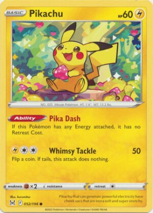 SWSH Lost Origin 052/196 Pikachu