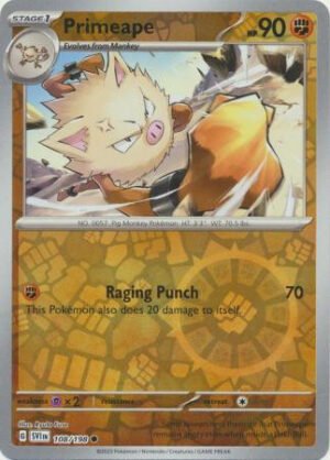 Scarlet & Violet (Base Set) 108/198 Primeape (Reverse Holo)