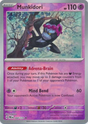 SV Prismatic Evolutions 044/131 Munkidori (POKE BALL Pattern Holo)
