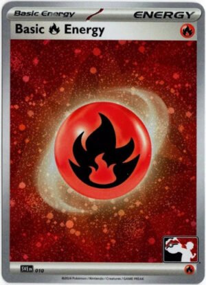 Scarlet & Violet SVE EN10 Basic Fire Energy (Prize Pack League Promo Cosmo Holo)